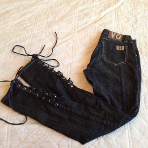 VO Virgin Only  size 7 boho leg laced details